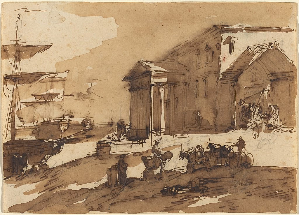 Capriccio di una scena portuale - National Gallery of Art, Washington DC